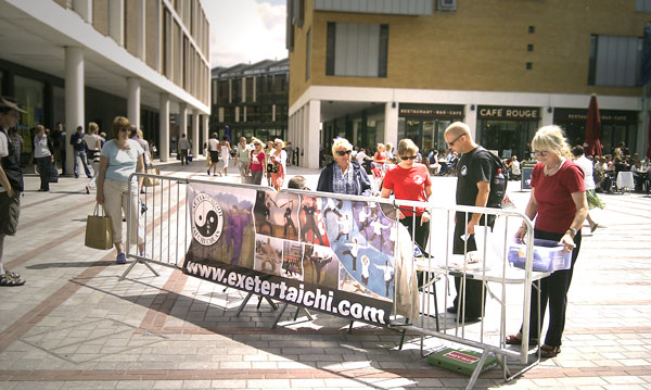 Setting up on the first day...